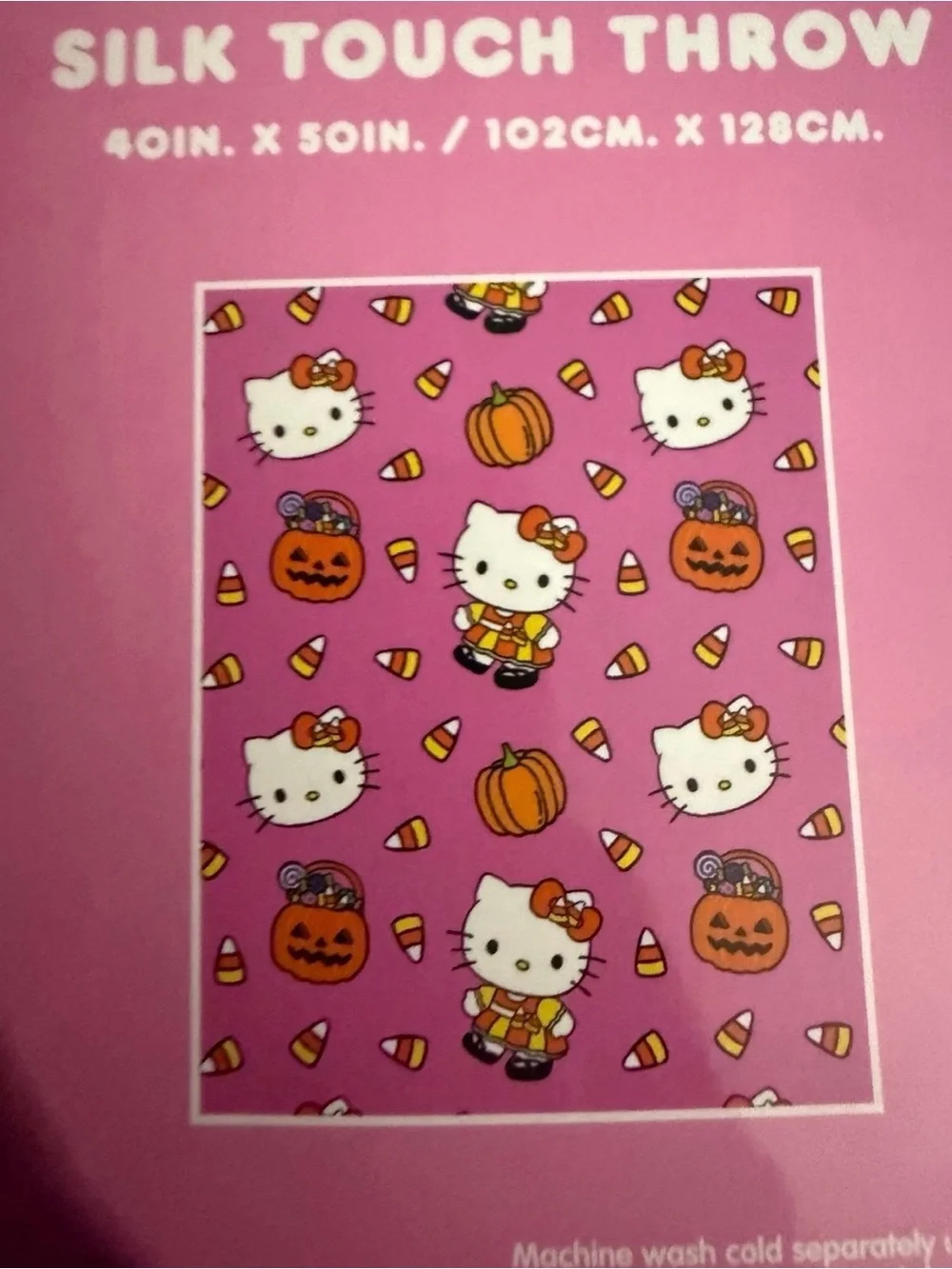 Hello Kitty Pink Halloween Silk Touch Throw (Hard to find 2026!)